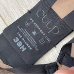 CUUP Plunge Bra mesh contrast trim womens Tan Black (size 38H) intimates comfy Photo 2