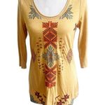Johnny Was JWLA Tunic Top Women Size S Embroidered Southwest Aztec Boho Western Photo 1