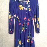 Old Navy  Floral Dress Long Sleeve Blue Purple Photo 0