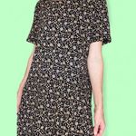 Fat Face Black & Beige Tan Floral Cottage Casual Mini Shirt Dress Photo 6