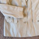 Vtg Samantha Taylor Women's Light Blue Silk Linen Blend Blazer Jacket Size 14 Photo 6