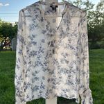 Paige  Women's Blue Floral Top Photo 3