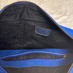 Blue Suede Women's boho crossbody Bag purse large Photo 4