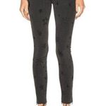 Mother The Double Fray Charmer Written in the Stars Embroidered Skinny Jeans 27 Black Photo 2