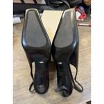 Tony Bianco Zen Kitten Heel Slingback Pump Black Crinkle Size 9 Photo 6