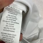 Michael Kors  Womens White Wide Leg Cropped Pants Size L Cotton Blend Stretch Photo 5