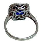 14K 14KT Karat Blue Sapphire White Gold Women’s Ring Sz 6.75 Photo 12