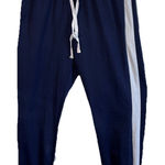 RUBZOOF Navy Lounge Set Sweatpants Crewneck Sweater Women’s L Cozy Soft Elastic Blue Size L Photo 0