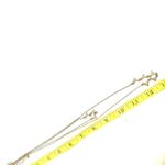 Gold tone triangle rhinestone double strand necklace Photo 5