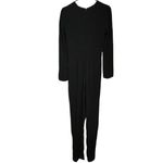 Reformation Mayhem Jumpsuit Black Lenzing Viscose Rayon Plunge Neckline Size 4 Photo 7