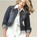 CAbi #906 Classic Retro Key Zipper Pull Reversible Butterfly Jean Jacket Size XS Photo 2