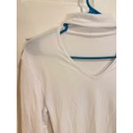 Mango ‎ Pop Mock Neck Bodysuit Long Sleeve V-Neck Top White Size M Photo 3