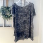 Free People  Doran Velvet Grey Short Sleeve Tunic Top Oversized Size Small Photo 12