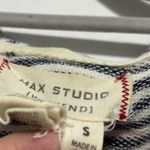 Max Studio  Weekend Striped Hooded Cardigan Women's Size Small Open Front Photo 2