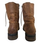 Steve Madden TROOPA 2 Brown Leather Zip Combat Boots Womens Size 8.5 Distressed Photo 4