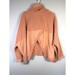 Free People  Huntington Oversized Cowl Neck Pullover Sweatshirt Orange Peach Sz S Photo 3