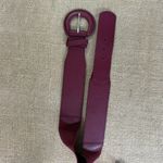 Macy's Burgundy Red Leather Stretch Belt S-M 27,28,29 -34 Inches Photo 1