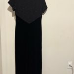 Jessica Howard  Vintage Black Velour/Velvet Gown Long Dress Size 12 Sparkle upper Photo 1