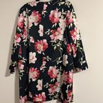 HOBBS London Rita Rose coat Floral navy spring dress size 12 snap Pink Photo 11