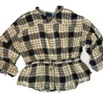 Free People  We the Free Pacific Dawn Plaid Snap Front Shirt Medium Photo 6