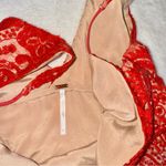 Free People  Night Shimmers Red Mini V Neck Dress size 0 Photo 4
