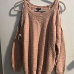 Pink Rose Off-the-Shoulder Sweater in Pink Photo 0
