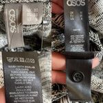 ASOS NWT  Womens Dress Black White Tweed Shift Fringe Pockets 6 Photo 8