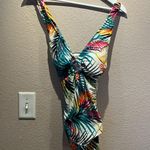 Shade & Shore New Women's Plunge Ring Detail One Piece Swimsuit Tropical Medium Photo 1