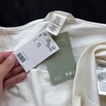 H&M  Off White Long Sleeve Square Neck Crop Top Photo 2