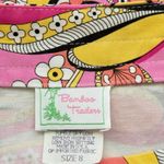 Vintage Bamboo Traders Floral Paisley Print Skirt Sz 8 Cottagecore Hippie Retro Pink Photo 5