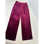 Lulus  Chic Splendor Wine Red Velvet Pleated High-Rise Wide-Leg Pants Luxe Size M Photo 1