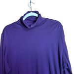 Duluth Trading Co Top Womens Extra Large XL Purple Turtleneck Cotton Blouse Photo 1
