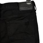 PacSun  SZ 31 Skinny Bermuda Jean Shorts Distressed Mid-Rise Frayed Hems Black Photo 3