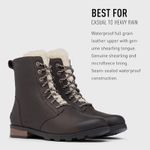 Sorel  Emilie Short Lace Cozy Waterproof Boots Brown Leather Women’s size 7.5 Photo 10