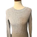 Loft gray speckled sweater dress with ribbon accents at sleeve cuffs size XS Photo 1