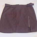 Free People Plum Dark Purple Faux Leather Mini Skirt Women’s Size 10 Photo 0