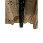 Pink Lily Eyelet Flutter Sleeve V Neck Mini Dress With Shorts Tan Size L Photo 3