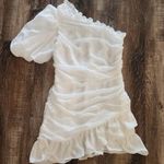 Mergim Magda Bridal One Shoulder Dress White Size 2 US Size Medium *No Belt* Photo 2