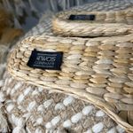 Pacific&Co Two’s  Vintage Woven Straw Shoes Flats Flowers Photo 3