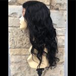 100% Human hair Long Loose curls Natural Black Wig Photo 5