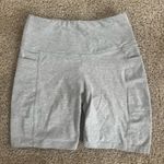 French Laundry  Gray Athletic Biker Shorts with Pockets Photo 0