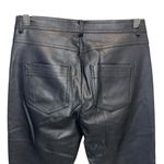 ZARA  Trafaluc Womens Faux Leather Flat Front Slim Skinny Biker Pants Black Small Photo 6