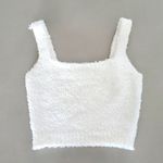 Meshki  Fuzzy White Crop Tank Photo 1