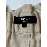 FRNCH Paris Cream Striped Textured Tie Waist Paperbag Cuff Shorts Sz L … Photo 7