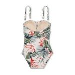 Kona Sol Swimwear New - Women's Pique Bandeau High Coverage One Piece Swimsuit Photo 2
