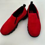Lands' End all weather red slip on suede leather shoes Photo 8
