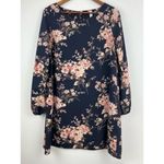 Vanilla Bay ✨ Floral Dress Large Long Sleeve Dark Pink Cream Shift✨ Photo 3