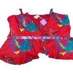 Honey Punch  Red Tropical Camisole sz Medium Photo 3