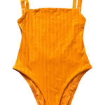 Vitamin A  bright orange low-back one piece swim suit size M NWT Photo 0