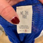 Free People  blue dahlia thermal bell sleeve top Photo 2